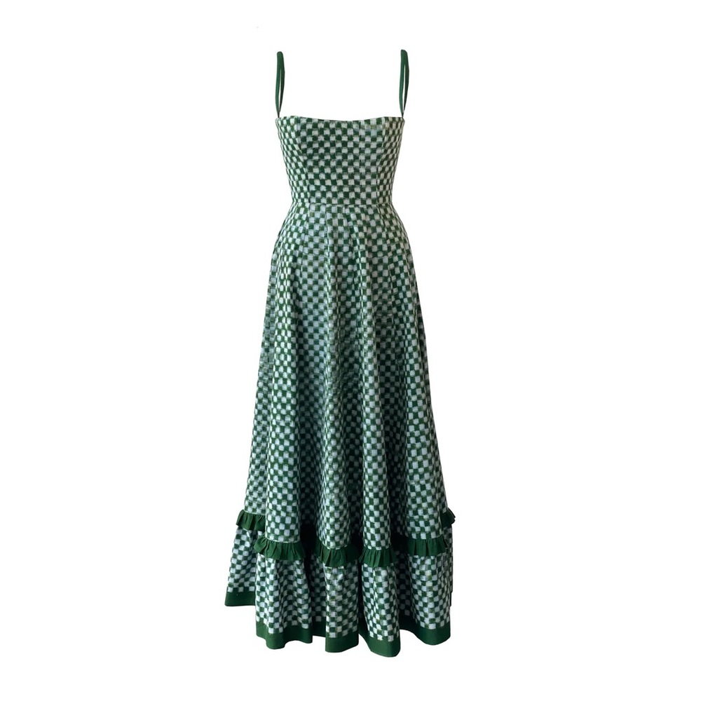 Checkmate Dress in Green